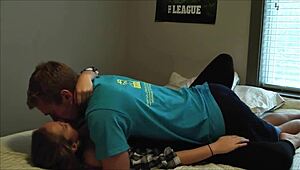 Skinny Blonde Teen 18+ Couple Oral Session Part 2