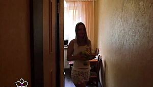 Babe, how's that big banana feel in your tight pussy while masturbating?