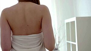 teeny lovers get satisfaction with belinda on massage table