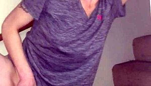 wife rubbing pussy on stairs