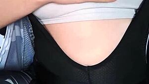 I got so hot after spinning class, couldn’t resist showing off my wet pussy