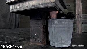 Oh yeah, that tough hottie screams during lusty caning and bound fucking, her pussy dripping from hardcore bdsm orgasm!