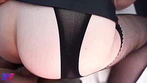 Secretary enjoys remote work sessions with her boss