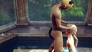 Elsa Femboy Swallows Cock Like A Pro In Frozen Yaoi