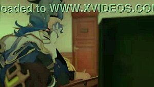 Bell and Ganyu in Genshin Impact Adventure