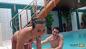 헌트4K 불쌍한 네토리, 자기 여자가 돈 받고 타는 거 봐!