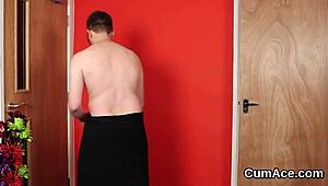 unusual honey receives facial cumshot and swallows all jizz in blowbang bukkake