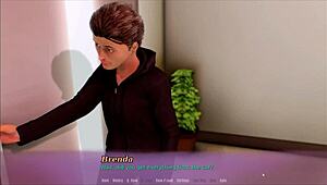 Peeping on my naked stepmom in bathroom during Summer Hentai game ep 1