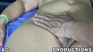 Erotic Massage with Big Natural Tits and Close-Up Pussy Views