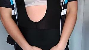 I got so hot after spinning class, couldn’t resist showing off my wet pussy