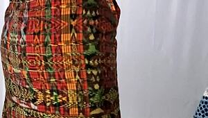 latina amateur dances in skirt and heels