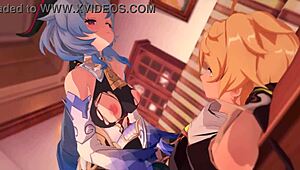 Bell and Ganyu in Genshin Impact Adventure