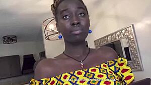 Tall Ebony Amateur Babe Rides Monster Cock At Hardcore Casting Session