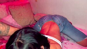 Feeling so aroused, I seduce you to suck my big cock deeply.