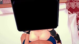 Uncensored Hentai Woman Rides in Fun Parody