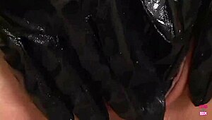 blonde in black lingerie rides cowgirl for mouth cumshot