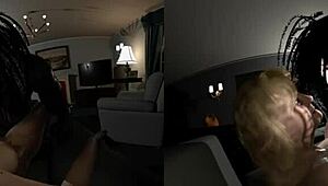 Granny’s big black cock experience in VR180
