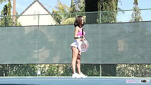My tennis coach wasn't ready when i showed him my smooth pussy