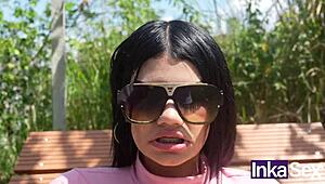 Teen Colombiana Reluctantly Swallows Cum with Disgust