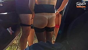 Wife, you’re banging a stranger on the street in a wild MFM threesome!