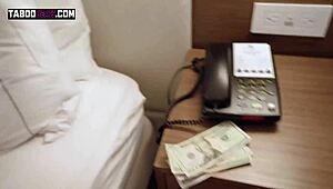 Nikki Brooks' stepson can't resist her new tits. Their steamy encounter unfolds in wild positions.