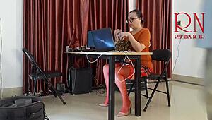 Naughty Employee Licks Pussy Sucks Dick At Office!