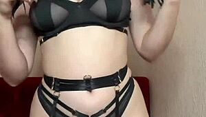 Beautiful BDSM girl wants to flog you with a whip and humiliate you.