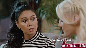 Kenna James and Dana Vespoli earn in-laws approval through lesbian encounters