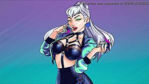 evelynn from lol gives extreme joi in spanish kda style