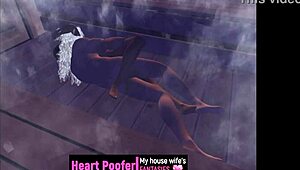 Relaxing in the sauna with friends