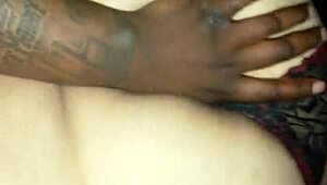 I give sloppy head to big black cock with ponytail in ghetto banging