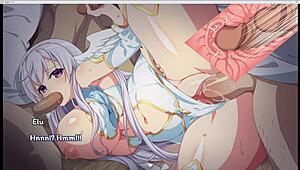 Beautiful woman enjoys gang bang with sex toys