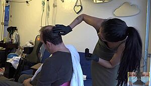 Watch as he dyes his hair brown in this gay couple video