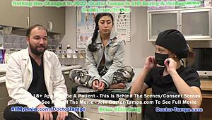 doctor tampa conducts humiliating gyno exam on jasmine rose with nurse stacy shepard for tampa university