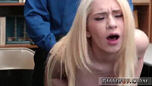 Cop Strips and Searches Petite Blonde Teen for Attempted Theft