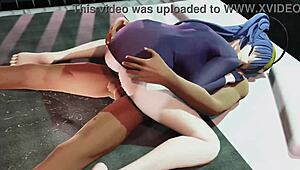 Beautiful anime girl Yuuka-san's erotic experience