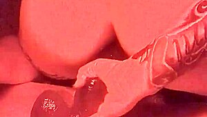 Married woman Mallory Knots gets double penetration with a dildo