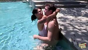 tatted dana vespoli gets dicked in pool