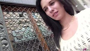 German scout picks up an 18-year-old teen on the street for raw outdoor sex without a condom.