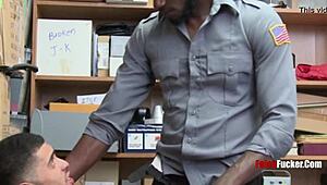 BBC Security Teen Boy Bends Over at Office Desk