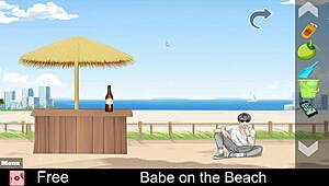 i see a babe on the beach in this anime game