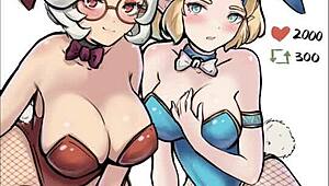 bunny-themed hentai slideshow presentation