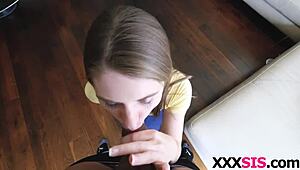 Does Alice March crave her stepbrother's big dick blowjob?