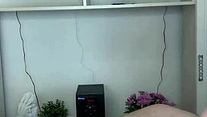 Hot Chick Gives a Hard Cock a Waxing in Hospital with Sexy Gloves