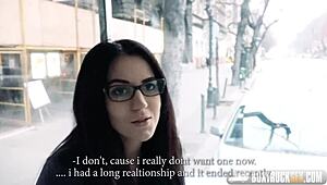 hot bella beretta wears her glasses and gets pounded outdoors