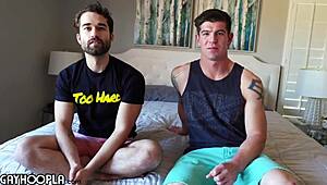 Newbies Jaxon And Robbie Flipfuck With Blowjob And Rimjob