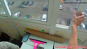 Small woman gets fucked doggy style in a realistic manner.