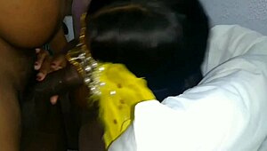 Pounding Into The Pussy Of The Ebony Beauty In Lingerie