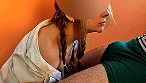 Russian chick grabbed a neighbors penis