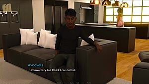 Milf brunette plays dancing game casually